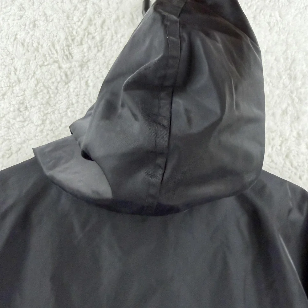Vintage Guess Classics Jacket Mens Large‎ Black Nylon Hooded Windbreaker USA